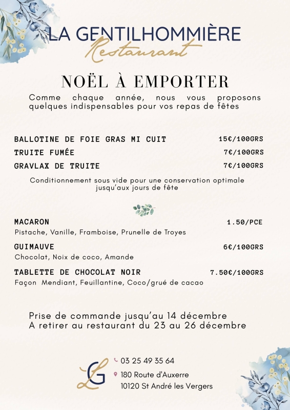 Gentilhommière - Restaurant Saint-André-les-Vergers - meilleur resto SAINT-ANDRE-LES-VERGERS